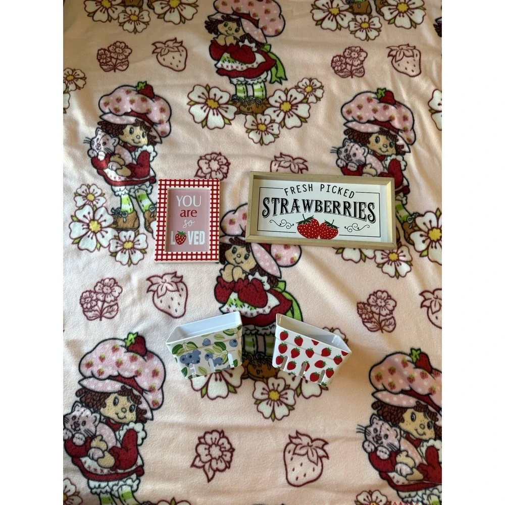 Strawberry Shortcake Blanket Photography Props For Pet Or Child Photo Shoot